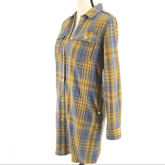A.P.C. Dresses & Skirts - A.P.C. Wool Blend Plaid Flannel Shirt Dress